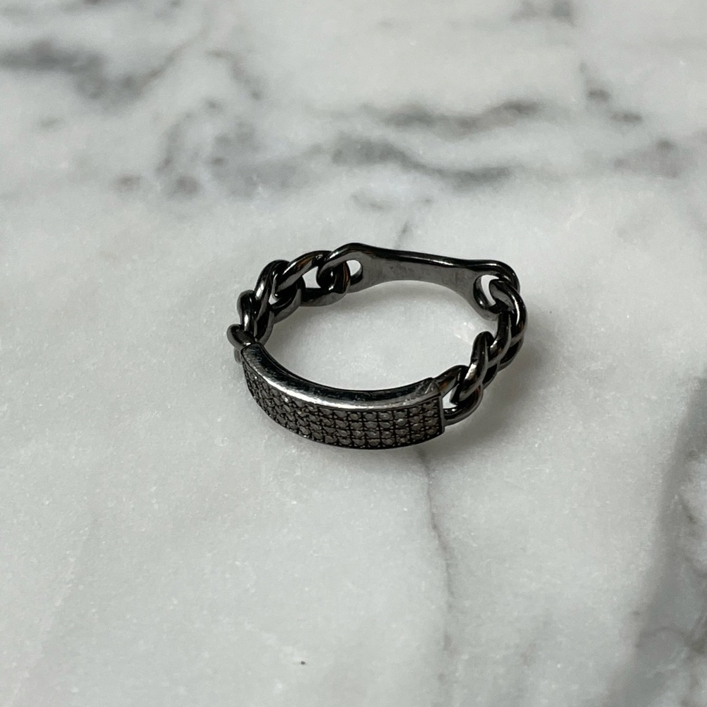 Diamonds and sterling ring